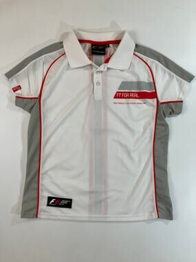 2016 Formula 1 Australian Grand Prix F1 Polo Shirt White Gray Red Motorsport